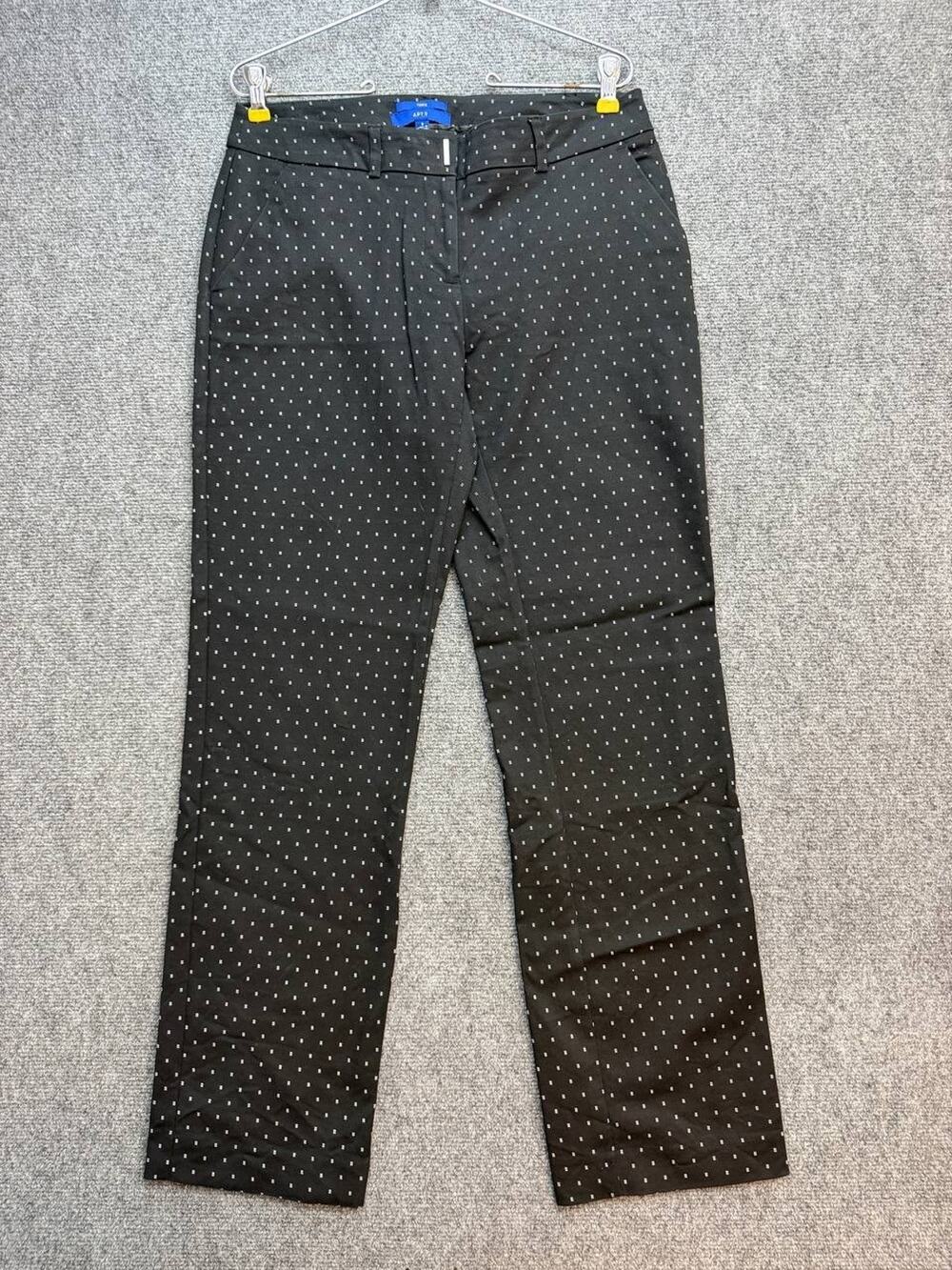 Apt. 9 Torie Women’s Size 8 Black White Geometric Straight Leg Dress Pants